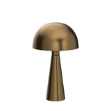 Nourison 16" Antique Gold Metal Mushroom Table Lamp, Modern, Retro, Desk Light for Bedroom, Dining, Office, Entryway