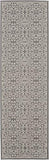 Nourison Jubilant Floral Ivory/Grey 2'3'' x 7'3'' Area-Rug, Easy-Cleaning, Non Shedding, Bed Room, Living Room, Dining Room, Kitchen (2x7)