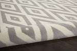 Nourison Grafix Mid-century White/Grey 5'3" x 7'3" Area -Rug, Easy -Cleaning, Non Shedding, Bed Room, Living Room, Dining Room, Kitchen (5x7)