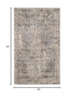 Nourison Concerto Abstract Beige Grey 3' x 5' Area Rug, Easy Cleaning, Non Shedding, Bed Room, Living Room, Dining Room, Kitchen (3x5)
