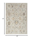 Nourison Oushak Home Traditional Grey 5'5" x 7'3" Area -Rug, Easy -Cleaning, Non Shedding, Bed Room, Living Room, Dining Room, Kitchen (5x7)