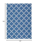 Nourison Home & Garden Indoor/Outdoor Navy 10' x 13' Area-Rug, Easy-Cleaning, Non Shedding, Bed Room, Living Room, Dining Room, Kitchen (10x13)