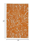 Nourison Aloha Indoor/Outdoor Orange 2'8" x 4' Area -rug, Easy -cleaning, Non Shedding, Bed Room, Living Room, Dining Room, Deck, Backyard, Patio (3x4)