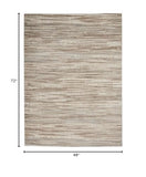 Nourison Elation Abstract Ivory Grey 4' x 6' Area -Rug, Easy -Cleaning, Non Shedding, Bed Room, Living Room, Dining Room, Kitchen (4x6)