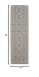Nourison Jubilant Floral Ivory/Grey 2'3'' x 7'3'' Area-Rug, Easy-Cleaning, Non Shedding, Bed Room, Living Room, Dining Room, Kitchen (2x7)