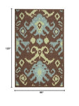 Nourison Vista Ikat Chocolate 8' x 10' Area -Rug, Easy -Cleaning, Non Shedding, Bed Room, Living Room, Dining Room, Kitchen (8x10)