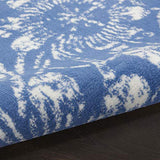 Nourison Whimsicle Floral Blue 5' x Round Area Rug, Easy Cleaning, Non Shedding, Bed Room, Living Room, Dining Room, Kitchen (5 Round)