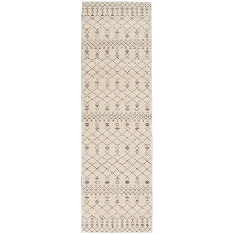 Nourison Royal Moroccan Farmhouse Beige/Grey 2'3" x 10' Area Rug, Easy Cleaning, Non Shedding, Bed Room, Living Room, Dining Room, Kitchen (2x10)