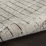 Nourison Concerto Abstract Ivory/Grey 2'2" x 3'9" Area -Rug, Easy -Cleaning, Non Shedding, Bed Room, Living Room, Dining Room, Kitchen (2x4)