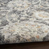 Nourison Oushak Home 4' x 6' Charcoal Fabric Vintage Indoor Rug