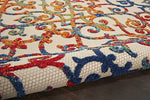 Nourison Aloha Indoor/Outdoor Multicolor 3' x 5' Area Rug, Transitional, French Country, Easy Cleaning, Non Shedding, Bed Room, Kitchen, Living Room, Deck, Backyard