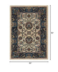 Nourison 2020 Persian Ivory 2'6" x 4'2" Area Rug, Easy Cleaning, Non Shedding, Bed Room, Living Room, Dining Room, Kitchen (3x4)