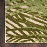 Nourison Aloha Ivory Green 3'6" x 5'6" Area Rug, Easy Clean, Non Shedding, Bed Room, Living Room, Dining Room, Kitchen (4' x 6')