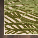 Nourison Aloha Ivory Green 3'6" x 5'6" Area Rug, Easy Clean, Non Shedding, Bed Room, Living Room, Dining Room, Kitchen (4' x 6')
