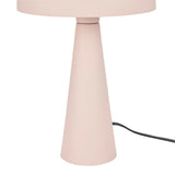 Nourison EPT01 16" Metal Mushroom Table Modern, Retro, Desk, Bedside, Living Room, Office Lamp, Small, Blush Pink