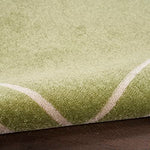 Nourison Essentials 60' x Square Contemporary Indoor/Outdoor Rug in Green Ivory