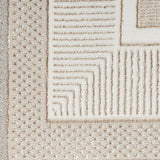 Nourison Glam Geometric Ivory 2'3" x 7'6" Area Rug, Easy Clean, Non Shedding, Bed Room, Living Room, Dining Room, Kitchen (2x8)