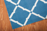 Nourison Home & Garden Indoor/Outdoor Navy 7'9" x 10'10" Area-Rug, Easy washing, Non Shedding, Bed Room, Living Room, Dining Room, Kitchen (8x11)