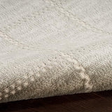 Nourison Serenity Home Geometric Light Grey 5'3" x 7'3" Area Rug, Easy Clean, Non Shedding, Bed Room, Living Room, Dining Room, Backyard, Deck, Patio (5x7)