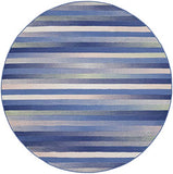 Nourison Whimsicle Abstract Blue Multicolor 5' x Round Area Rug, Easy Cleaning, Non Shedding, Bed Room, Living Room, Dining Room, Kitchen (5 Round)
