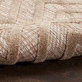 Nourison Versatile Indoor/Outdoor Natural Beige 5' x 7' Area Rug, Easy Cleaning, Non Shedding, Bed Room, Living Room, Dining Room, Deck, Backyard, Patio, High Traffic Area (5x7)