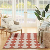 Nourison Positano Indoor/Outdoor Terracotta 4' x 6' Area Rug, Easy Cleaning, Non Shedding, Bed Room, Living Room, Dining Room, Backyard, Deck, Patio (4x6)