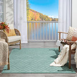 Nourison Versatile 4' x 6' Area Rug with Aqua and Teal Finish 099446043504