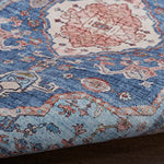 Nourison Fulton Vintage Blue 2' x 3' Area -Rug, Easy -Cleaning, Non Shedding, Bed Room, Living Room, Dining Room, Kitchen (2x3)