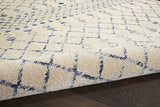 Nourison Royal Moroccan Farmhouse Beige Blue 2'2" x 7'6" Area Rug, Easy Cleaning, Non Shedding, Bed Room, Living Room, Dining Room, Kitchen (2x8)
