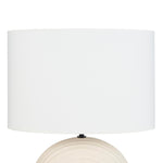 Nourison 21" Off White Textured Arch Table Lamp for Bedroom, Living Room, Console, Entryway