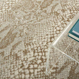Nourison Solace Modern Animal Print Ivory Beige 2'3" x 7'3" Area Rug, Easy Cleaning, Non Shedding, Bed Room, Living Room, Dining Room, Kitchen, (7' Runner)