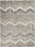 Nourison Elation Abstract Grey Ivory 2'3" x 7'6" Area Rug, Easy-Cleaning, Non-Shedding, Bed Room, Living Room, Dining Room, Kitchen (2x7)