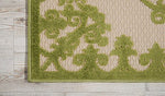 Nourison Aloha Indoor/Outdoor Green 2'8" x 4' Area-Rug, Tropical, Botanical, Easy-Cleaning, Non Shedding, Bed Room, Living Room, Dining Room, Deck, Backyard, Patio (3x4)