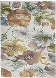 Nourison Trance Floral Ivory/Multi 3'11" x 5'11" Area -Rug, Easy -Cleaning, Non Shedding, Bed Room, Living Room, Dining Room, Kitchen (4x6)