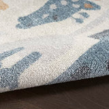 Nourison Astra Machine Washable Contemporary Ivory 5'3" x 7' Kids Area Rug, Easy Clean, Non Shedding, Bed Room, Living Room, Dining Room, Kitchen (5x7)