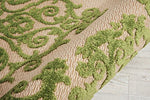 Nourison Aloha Indoor/Outdoor Green 2'8" x 4' Area-Rug, Tropical, Botanical, Easy-Cleaning, Non Shedding, Bed Room, Living Room, Dining Room, Deck, Backyard, Patio (3x4)