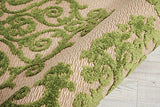Nourison Aloha Indoor/Outdoor Green 2'8" x 4' Area-Rug, Tropical, Botanical, Easy-Cleaning, Non Shedding, Bed Room, Living Room, Dining Room, Deck, Backyard, Patio (3x4)