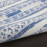 Nourison Whimsicle Tribal Ivory Blue 4' x 6' Area Rug, Easy Cleaning, Non Shedding, Bed Room, Living Room, Dining Room, Kitchen (4x6)