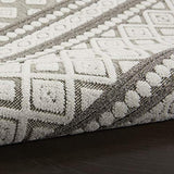 Nourison Calobra Modern Light Grey 4' x 6' Area -Rug, Easy -Cleaning, Non Shedding, Bed Room, Living Room, Dining Room, Kitchen (4x6)