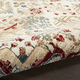 Nourison Revel Floral Ivory 4' x 6' Area -Rug, Easy -Cleaning, Non Shedding, Bed Room, Living Room, Dining Room, Kitchen (4x6)