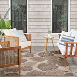 Nourison Garden Oasis Indoor/Outdoor Natural 4' x 6' Area Rug, Easy Cleaning, Non Shedding, Bed Room, Living Room, Dining Room, Backyard, Deck, Patio (4x6)