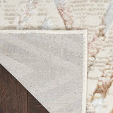 Nourison Glam Chevron Multicolor 2'3" x 7'6" Area -Rug, Easy -Cleaning, Non Shedding, Bed Room, Living Room, Dining Room, Kitchen (2x8)