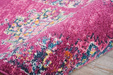 Nourison Passion Fuchsia 1'10" x 6' Area -Rug, Boho, Traditional, Easy -Cleaning, Non Shedding, Bed Room, Living Room, Hallway, (6' Runner)