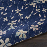 Nourison TRA04 Tranquil Bohemian Floral Navy Area Rug 5'XROUND, 5'3" x Round