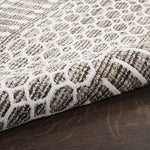 Nourison Asilah Mocha/Ivory 2'2" x 8'2" Area Rug, Boho, Moroccan, Easy Cleaning, Non Shedding, Bed Room, Living Room, Dining Room, Kitchen, (8' x Runner)