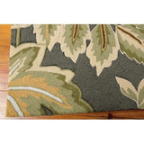 Nourison Fantasy Floral Grey 1'9'' x 2'9'' Area-Rug, Easy-Cleaning, Non Shedding, Bed Room, Living Room, Dining Room, Kitchen (2x3)