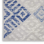 Nourison Whimsicle Tribal Grey Blue 2' x 8' Area Rug, Easy Cleaning, Non Shedding, Bed Room, Living Room, Dining Room, Kitchen (2x8)
