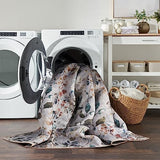 Nourison Washables Floral Ivory Multi 3' x 5' Area Rug, Easy Clean, Non Shedding, Bed Room, Living Room, Dining Room, Kitchen (3x5)