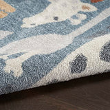Nourison Astra Machine Washable Contemporary Multicolor 5'3" x 7' Kids Area Rug, Easy Clean, Non Shedding, Bed Room, Living Room, Dining Room, Kids Rug, Playroom, Nursery (5x7)