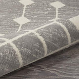 Nourison Grafix Moroccan Grey 2'3" x 12' Area Rug, Easy Cleaning, Non Shedding, Bed Room, Living Room, Dining Room, Kitchen (2x12)